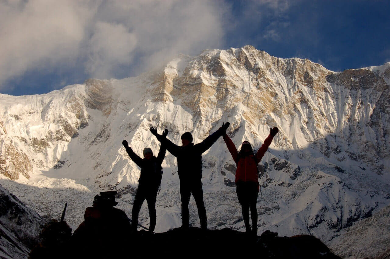 winning moment after the climb