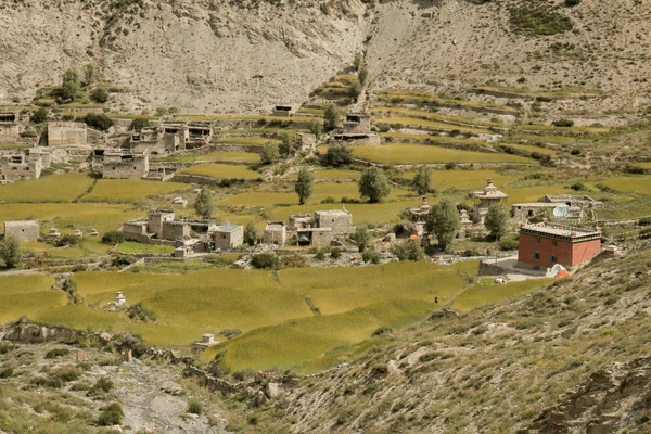 karang village seen on upper dolpo from viewpoint